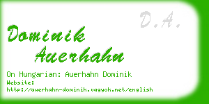 dominik auerhahn business card